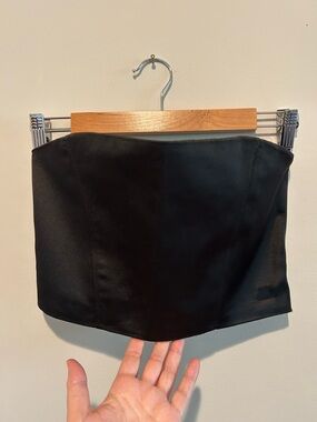 Zara Black Strapless Bustier Top